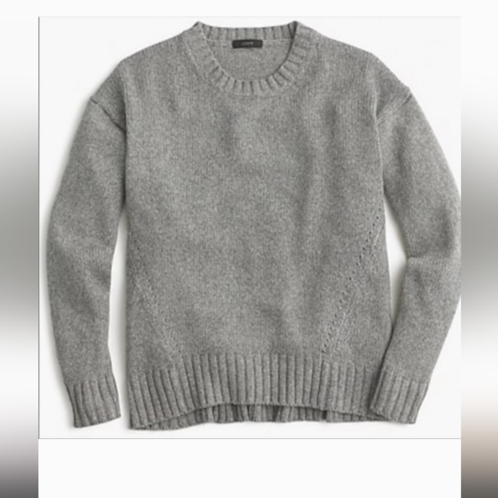 J. Crew Gray Wool Blend Tunic Sweater Size XS